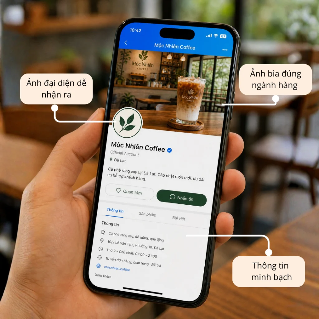 OA chuyên nghiệp bắt đầu từ hình ảnh rõ ràng và thông tin nhất quán.