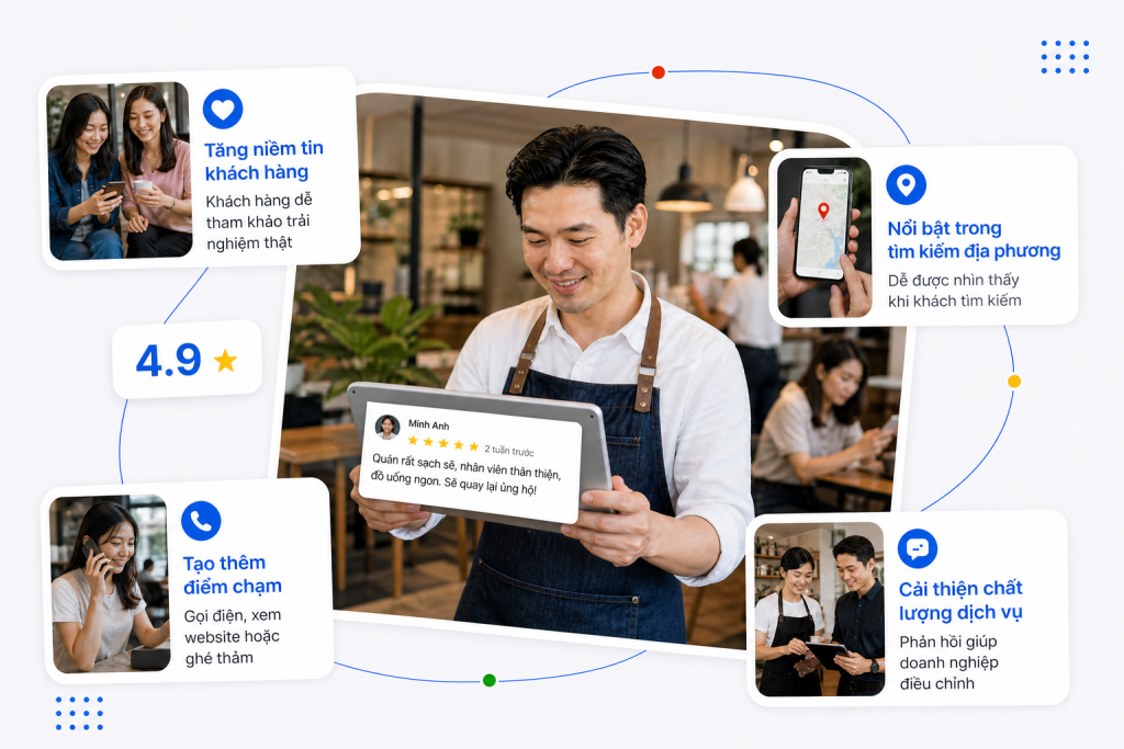 Đánh giá Google Maps giúp xây dựng niềm tin khách hàng